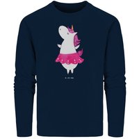 Mr. & Mrs. Panda Longpullover Größe L Einhorn Ballerina - French Navy - Geschenk, Geburtstag, Unico (1-tlg) von Mr. & Mrs. Panda