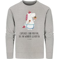 Mr. & Mrs. Panda Longpullover Größe L Einhorn Küche - Heather Grey - Geschenk, Pullover Männer, bac (1-tlg) von Mr. & Mrs. Panda