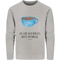 Mr. & Mrs. Panda Longpullover Größe L Kaffee Tasse - Heather Grey - Geschenk, Tiere, Genuss, Sweats (1-tlg) von Mr. & Mrs. Panda