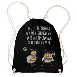 Mr. & Mrs. Panda Sportbeutel Hummeln mit Kleeblatt - Geschenk, Biene Deko, lustige Sprüche, Stoffbeutel, Gute Laune, Tasche, Turnbeutel, Tiermotive, von Mr. & Mrs. Panda