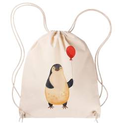 Mr. & Mrs. Panda Sportbeutel Pinguin Luftballon - Geschenk, Lebenslust, Stoffbeutel, Liebe, Sportbeutel Kinder, beste Freundin, Tasche, Kind, von Mr. & Mrs. Panda