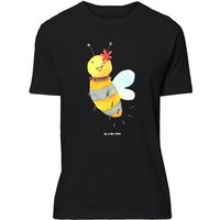 Mr. & Mrs. Panda T-Shirt Biene Blume - Schwarz - Geschenk, Shirt, Frauen, Herrn, T-Shirt mit S (1-tlg) von Mr. & Mrs. Panda