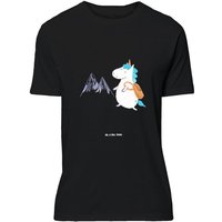 Mr. & Mrs. Panda T-Shirt Einhorn Bergsteiger - Schwarz - Geschenk, Shirt, Damen, Unicorn, Jung (1-tlg) von Mr. & Mrs. Panda