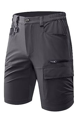 Mr.Stream Elastischer Herren Hose Short svielseitige Wanderhose komfortable mit praktischen Taschen Shorts 3201 M Grey von Mr.Stream