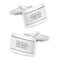 Mr. Van Herren Manschettenknöpfe, Swarovski Kristall schimmerndem Diamond Cufflinks für Hochzeit Party von Mr.Van