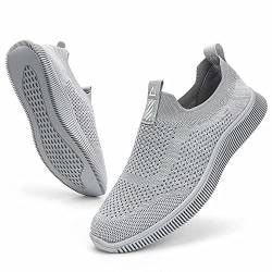 MrToNo Slip On Sneaker Herren Damen Turnschuhe Atmungsaktiv Sportschuhe Leichte Laufschuhe rutschfest Joggingschuhe Straßenlaufschuhe Bequem Outdoor Walkingschuhe-HUIQIAN-39 von MrToNo