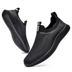 MrToNo Slip On Sneakers Herren Damen Turnschuhe Sportschuhe Fitness Sporthalle Freizeitschuhe Atmungsaktiv Leichtgewichts Joggingschuhe Straßenlaufschuhe Bequem Laufschuhe Outdoor Walkingschuhe-HEI41X von MrToNo