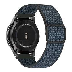 MroTech 22mm Nylon Armband Kompatibel mit Samsung Galaxy Watch 3 45mm/Galaxy Watch 46mm/Gear S3 Frontier/Classic Ersatzarmband Schnellverschluss Sport Geflochtenes Uhrenarmband für Damen Herren-Blau von MroTech