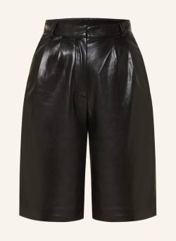 Mrs & Hugs Shorts In Lederoptik schwarz von Mrs & HUGS