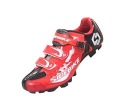 Fahrradschuhe MTB Radsportschuhe Herren/Damen Professionelle Mountainbike-Schuhe Kompatible SPD-Pedale - Rot 45 EU von Msport