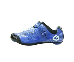 Msport Radfahren Schuhe für Rennrad,Rennradschuhe atmungsaktiv, Fahrradschuhe für Herren/Damen - Blau 41 EU von Msport