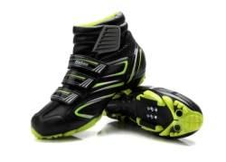 Radschuhe Winter Fahrradschuhe MTB Radsportschuhe Herren/Damen rutschfeste kompatibles Shimano SPD-System - Grün 38 EU von Msport