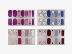 Nagelsticker Selbstklebend 4 Blatt Fußnagel Sticker,Nagelaufkleber Selbstklebende Nagelsticker Full Wraps Nail Art Decalsfür Mädchen Frauen Nail Art von Mucee