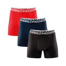 MEN 3-PACK COTTON SOLID, Black/Red, 3XL von Muchachomalo