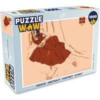 MuchoWow Puzzle Frau - Abstrakt - Porträt - Kunst, 1000 Puzzleteile, Foto-Puzzle, Bilderrätsel, Puzzlespiele, Klassisch von MuchoWow