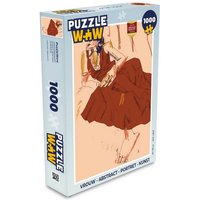MuchoWow Puzzle Frau - Abstrakt - Porträt - Kunst, 1000 Puzzleteile, Foto-Puzzle, Bilderrätsel, Puzzlespiele, Klassisch von MuchoWow