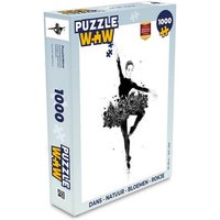 MuchoWow Puzzle Frau - Tanz - Blumen - Ballerina - Natur, 1000 Puzzleteile, Foto-Puzzle, Bilderrätsel, Puzzlespiele, Klassisch von MuchoWow