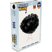 MuchoWow Puzzle Schwarz - Fleck - Lippen - Grün - Frau, 500 Puzzleteile, Foto-Puzzle, Bilderrätsel, Puzzlespiele, Spielzeug von MuchoWow