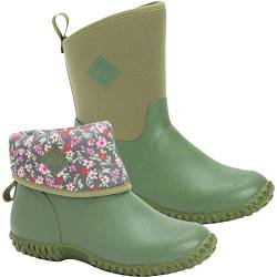 Muckster ll Mid-Height Women's Rubber Garden Boots, Green w/Floral Print Lining, 6 B US von Muck Boot