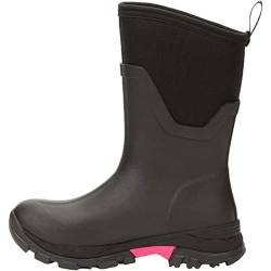 Muck Boots Damen Arctic Ice Mid AGAT Gummistiefel, Schwarz Hot Pink, 38 EU von Muck Boots