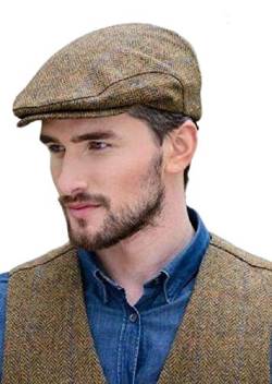 Mucros Weavers Men's Irish Trinity Flat Cap Driving Cap Made in Ireland (Col 92, Medium) von Mucros Weavers