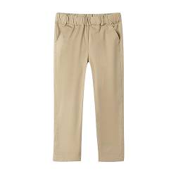 Mud Kingdom Große Jungen Chino Hosen Baumwolle Einfarbig Einstellbare Knopf Schule Casual Mode Zu Allen Jahreszeiten Khaki 12 Jahre von Mud Kingdom