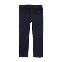 Mud Kingdom Kleine Jungen Chino Hosen Baumwolle Einfarbig Einstellbare Knopf Schule Casual Mode Zu Allen Jahreszeiten Navy Blau 5 Jahre von Mud Kingdom