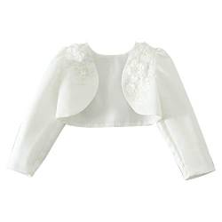 Mud Kingdom Kleine Mädchen Formales Achselzucken für die Hochzeit Weiß Blumen Bolero 11-12 Jahre von Mud Kingdom