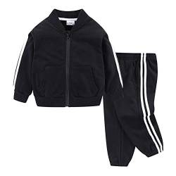 Mud Kingdom Kleinkind Jungen Sweatsuit Casual Outerwear Schwarz zurück in die Schule 4 Jahre von Mud Kingdom