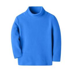 Mud Kingdom Mädchen Junge Shirts Fleece Pullover mit Stehkragen Basis Tops Unisex 6 Jahre (48-51 ins./47-58 lbs.) Blau von Mud Kingdom