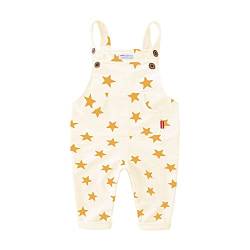 Mud Kingdom Overalls für Jungen Mädchen Lässiger Baumwolle Stern beige 6 Jahre von Mud Kingdom