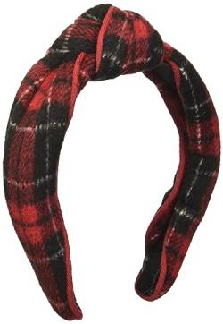 Mud Pie Damen Plaid Stirnband, Rot, Einheitsgröße, Rot/Ausflug, einfarbig (Getaway Solids), Einheitsgröße von Mud Pie