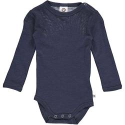 Müsli by Green Cotton Baby Boys Woolly Body Base Layer, Night Blue, 80 von Müsli by Green Cotton