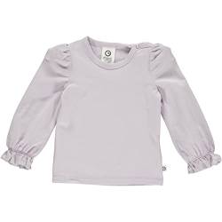 Müsli by Green Cotton Baby Girls Cozy me Frill l/s T-Shirt, Soft Lilac, 68 von Müsli by Green Cotton