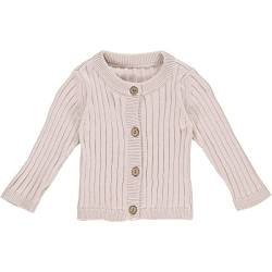 Müsli by Green Cotton Baby Girls Knit Rib Cardigan Sweater, Rose Moon, 80 von Müsli by Green Cotton