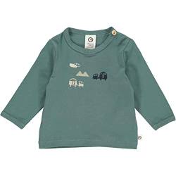 Müsli by Green Cotton Baby - Jungen Caravan Applique L/S Baby T Shirt, Pine, 74 EU von Müsli by Green Cotton