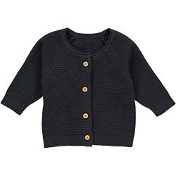 Müsli by Green Cotton Baby - Jungen Knit Baby Cardigan Sweater, Night Blue, 68 EU von Müsli by Green Cotton