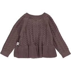Müsli by Green Cotton Baby - Mädchen Knit Frill Baby Cardigan Sweater, Grape, 56 EU von Müsli by Green Cotton