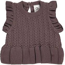 Müsli by Green Cotton Baby - Mädchen Knit Frill Baby Sweater Vest, Grape, 68 EU von Müsli by Green Cotton