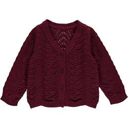 Müsli by Green Cotton Baby - Mädchen Knit Needle Out Baby Cardigan Sweater, Fig, 56 EU von Müsli by Green Cotton