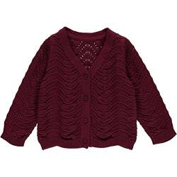 Müsli by Green Cotton Baby - Mädchen Knit Needle Out Baby Cardigan Sweater, Fig, 80 EU von Müsli by Green Cotton