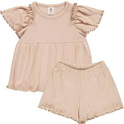 Müsli by Green Cotton Girl's Pyjamas Pretty s/s T and Shorts Pajama Set, Spa Rose, 110 von Müsli by Green Cotton