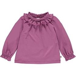 Müsli by Green Cotton Mädchen Cozy Me Frill Collar L/S Baby T Shirt, Boysenberry, 74 EU von Müsli by Green Cotton