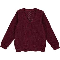Müsli by Green Cotton Mädchen Knit Needle Out Cardigan Sweater, Fig, 140 EU von Müsli by Green Cotton