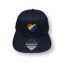 Mützenfritze Bestickte Snapback Cap Regenbogenherz von Mützenfritze