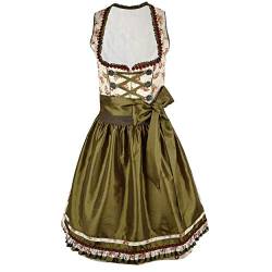 Mufimex Damen Dirndl Kleid Dirndlkleid Trachtenkleid traditionell Midi Marlene Grün 34 von Mufimex