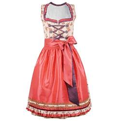 Mufimex Damen Dirndl Kleid Dirndlkleid Trachtenkleid traditionell Midi Sarina aprikot 44 von Mufimex