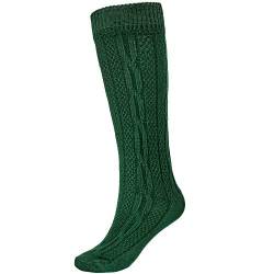 Mufimex Trachtensocken Trachtenstrümpfe Schoppersocke mit Zopfmuster Herren und Damen Grün 46 von Mufimex