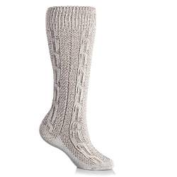 Mufimex Trachtensocken Trachtenstrümpfe Schoppersocke mit Zopfmuster Herren und Damen beige/meliert 42 von Mufimex