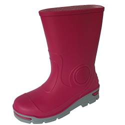 Muflon Kinder Jungen Gummistiefel Mädchen Regenstiefel Regenschuhe (27/28, Pink) von Muflon